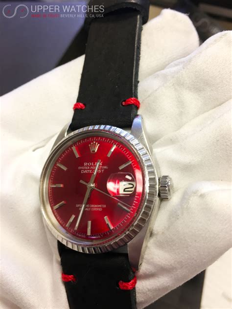 rolex datejust red roman dial auto 36mm mens 1601|Rolex Datejust 36mm price.